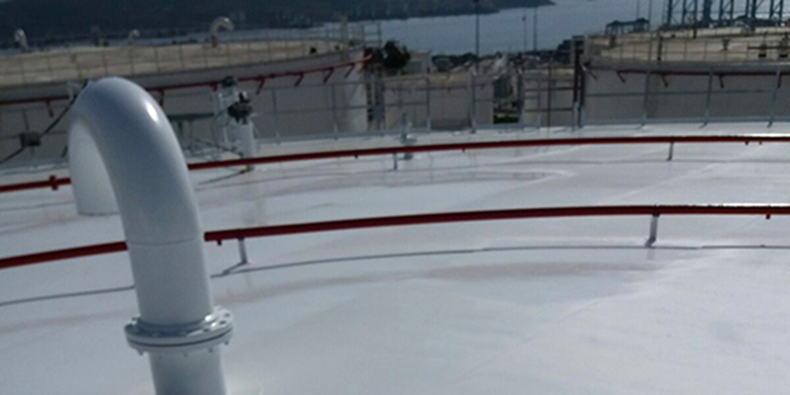 Petrol Ofisi Tank Storage Topside Sandblasting and Painting Works 4,000 Square Meters